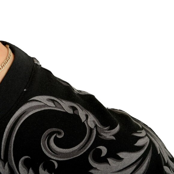 Versace Men's Barocco Print Two Tone Short Sleeve T-Shirt US 3XL IT 58 - Picture 4 of 7